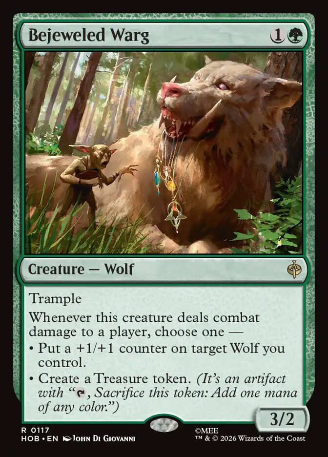 HOB, Bejeweled Warg, Standard, 117, R, Near Mint, (Foil), EN