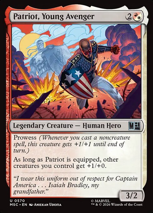 MSC, Patriot, Young Avenger, Standard, 570, U, Near Mint, Normal, EN