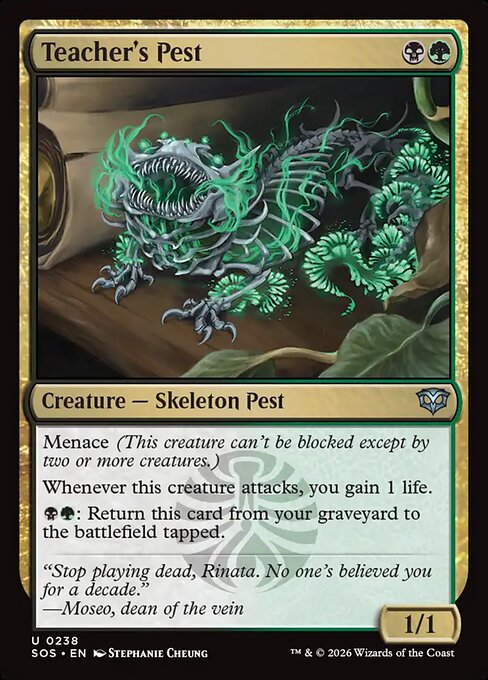 SOS, Teacher's Pest, Standard, 238, U, Near Mint, Normal, EN
