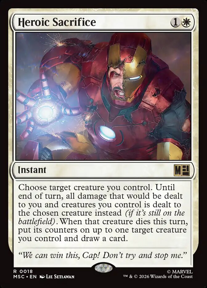 MSC, Heroic Sacrifice, Standard, 18, R, Near Mint, (Surge Foil), EN
