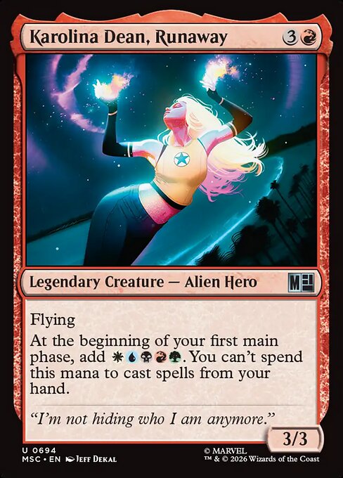 MSC, Karolina Dean, Runaway, Standard, 694, U, Near Mint, (Foil), EN