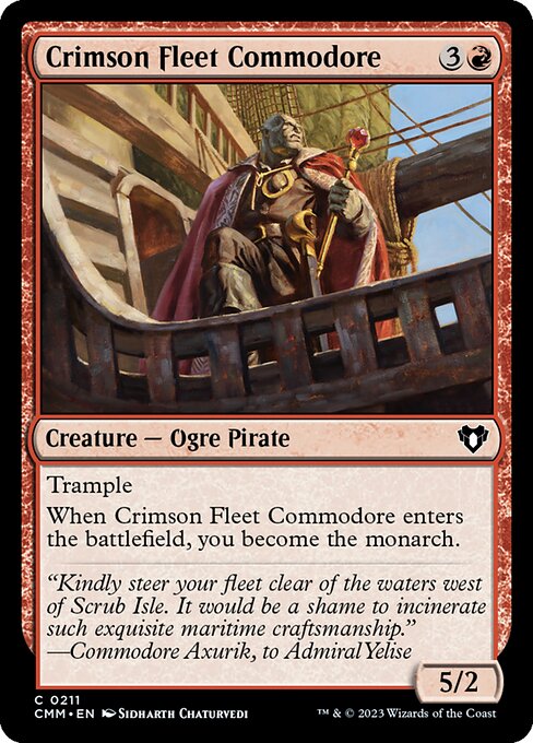 CMM, Crimson Fleet Commodore, Standard, 211, C, Near Mint, Normal, EN