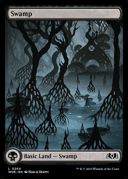 WOE, Swamp, (Full Art), 264, C, Near Mint, Normal, EN