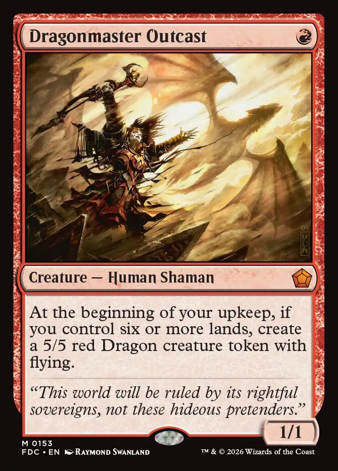 FDC, Dragonmaster Outcast, Standard, 153, M, Near Mint, Normal, EN