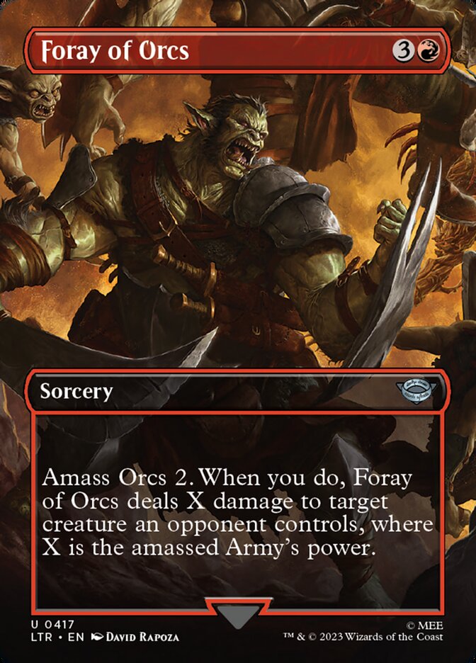 LTR, Foray of Orcs, (Borderless), 417, U, Near Mint, Normal, EN