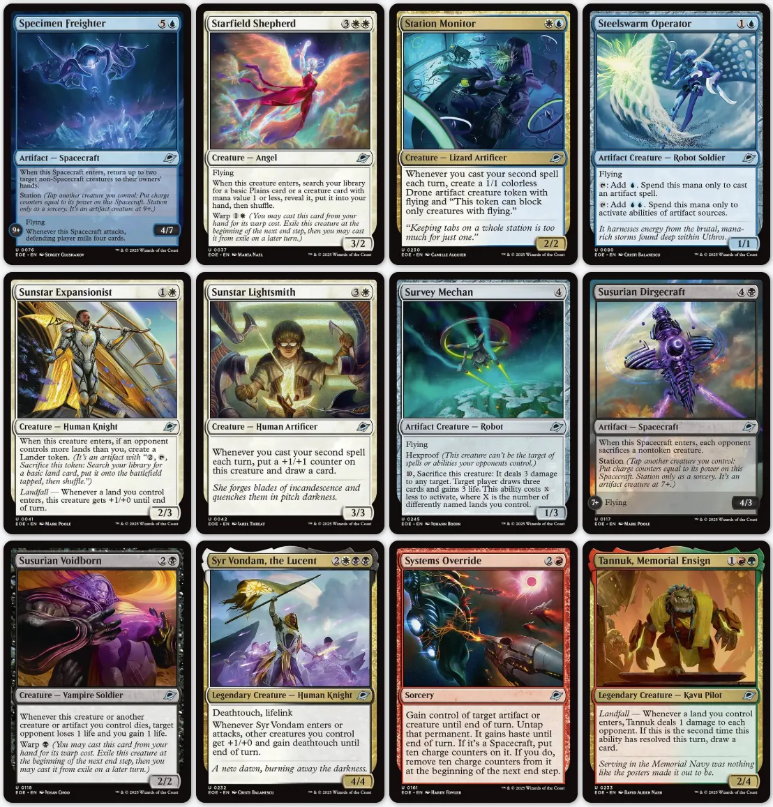 EOE, Foil, Full-Sleeved, 100-Card Uncommons Set - Edge of Eternities, Magic the Gathering, MTG