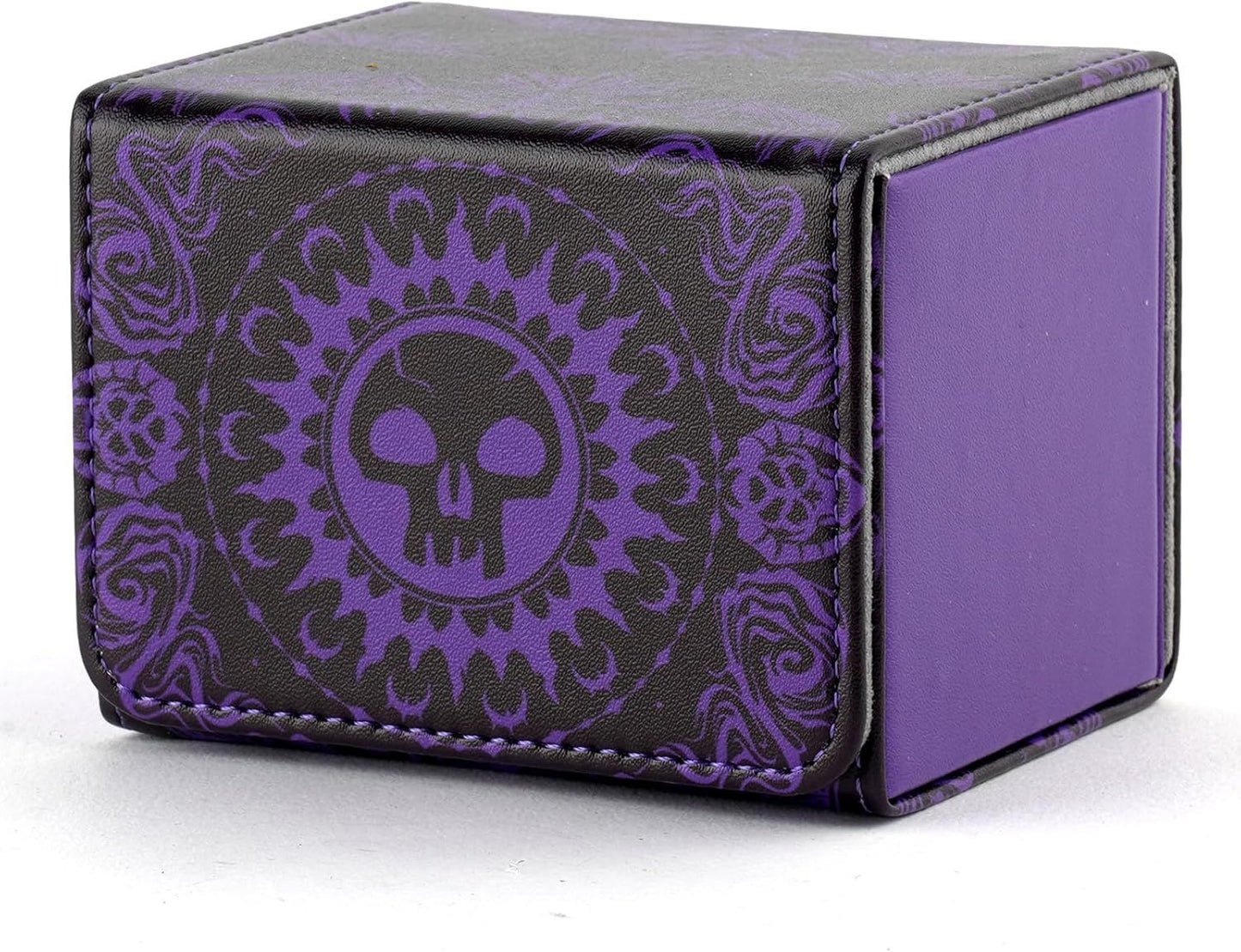PU Leather Commander Deck Box - Black/Purple Swamp - Mana Symbol