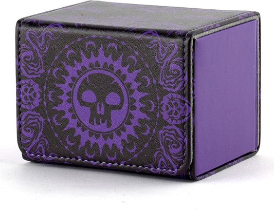 PU Leather Commander Deck Box - Black/Purple Swamp - Mana Symbol