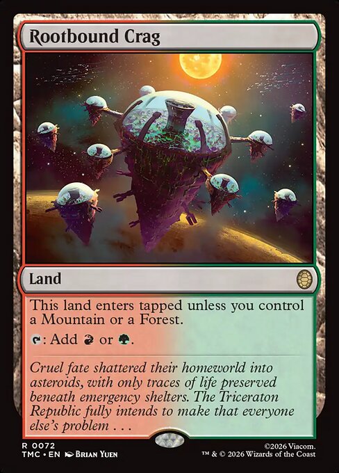 TMC, Rootbound Crag, Standard, 72, R, Near Mint, (Surge Foil), EN