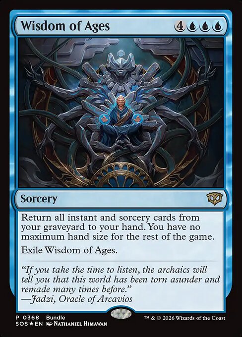 SOS, Wisdom of Ages, (Bundle Promo), 368, R, Near Mint, (Foil), EN