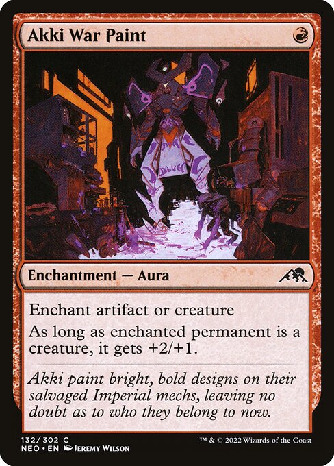 NEO, Akki War Paint, Standard, 132, C, Near Mint, Normal, EN