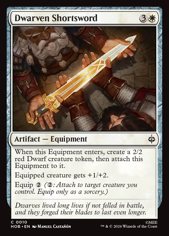 HOB, Dwarven Shortsword, Standard, 10, C, Near Mint, (Foil), EN