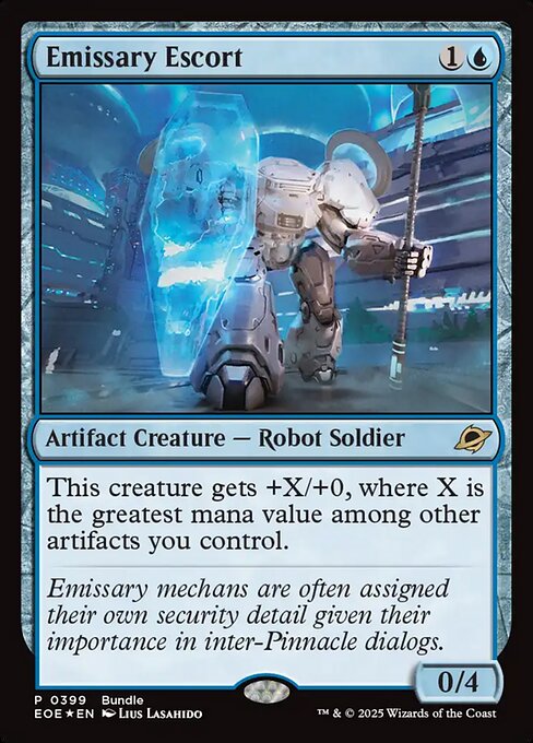 EOE, Emissary Escort, (Bundle Promo), 399, R, Near Mint, (Foil), EN