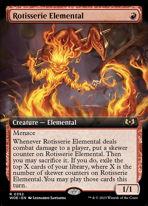 WOE, Rotisserie Elemental, (Extended Art), 352, R, Near Mint, Normal, EN
