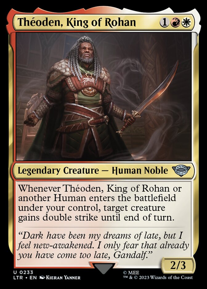 LTR, Théoden, King of Rohan, Standard, 233, U, Near Mint, Normal, EN