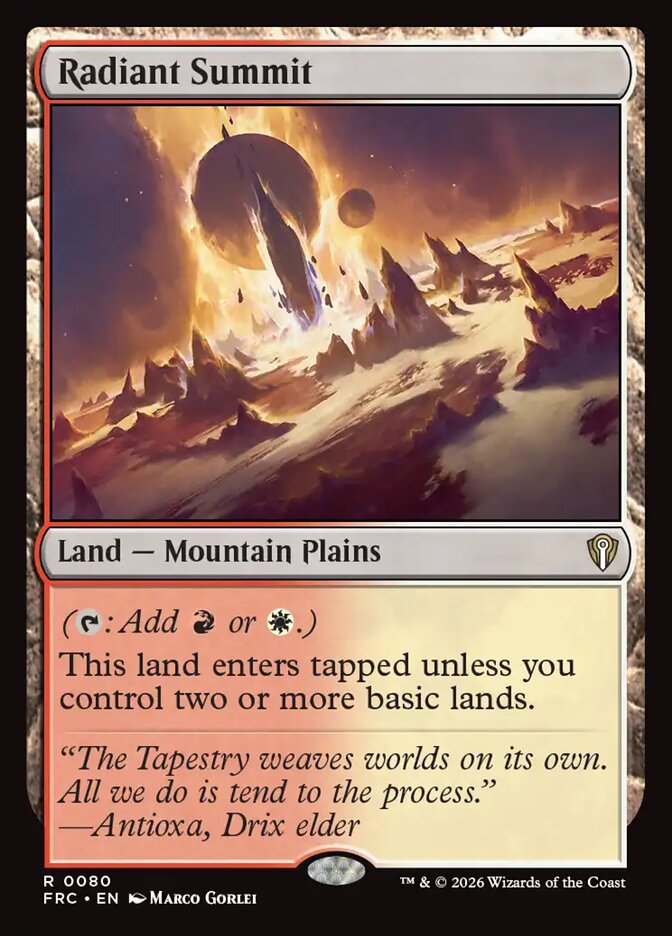FRC, Radiant Summit, Standard, 80, R, Near Mint, Normal, EN