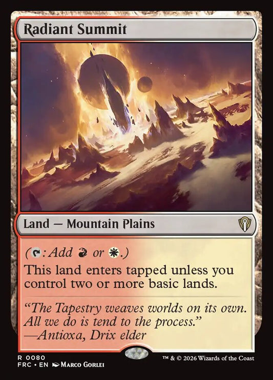 FRC, Radiant Summit, Standard, 80, R, Near Mint, Normal, EN
