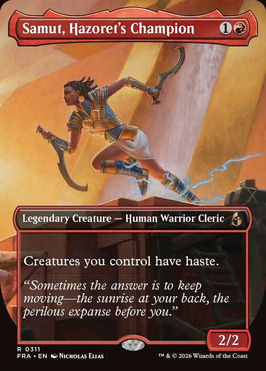 FRA, Samut, Hazoret's Champion, (Borderless), 311, R, Near Mint, (Foil), EN
