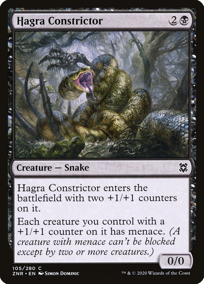ZNR, Hagra Constrictor, Standard, 105, C, Near Mint, Normal, EN
