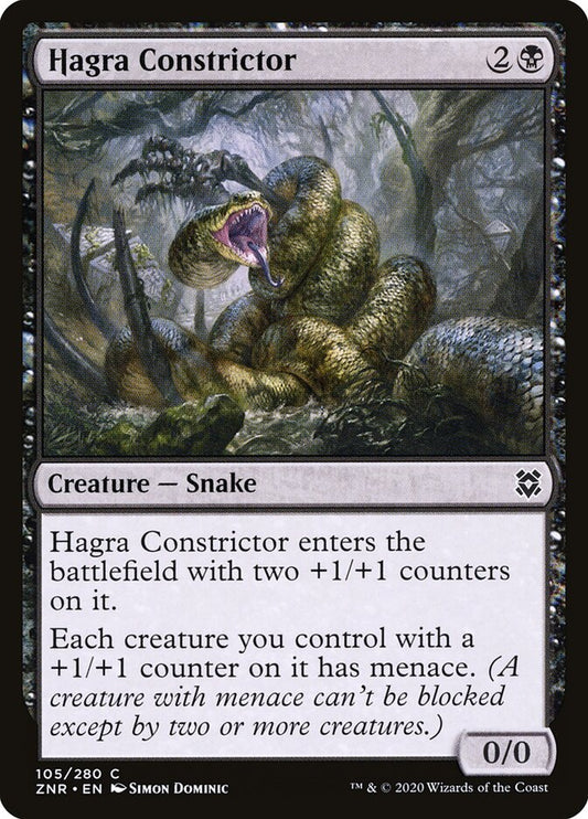 ZNR, Hagra Constrictor, Standard, 105, C, Near Mint, Normal, EN