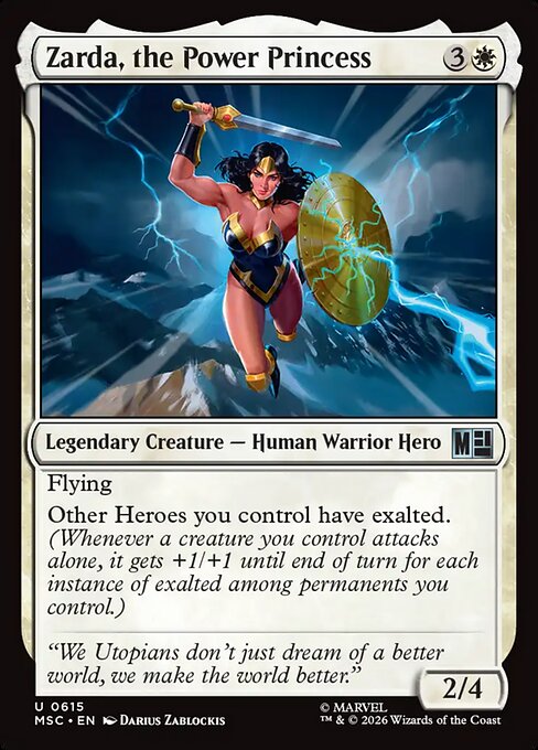 MSC, Zarda, the Power Princess, Standard, 615, U, Near Mint, (Foil), EN