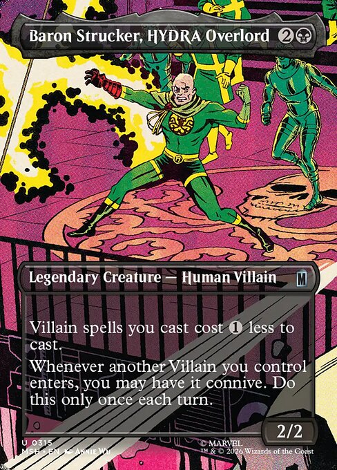 MSH, Baron Strucker, HYDRA Overlord, (Borderless), 315, U, Near Mint, (Foil), EN