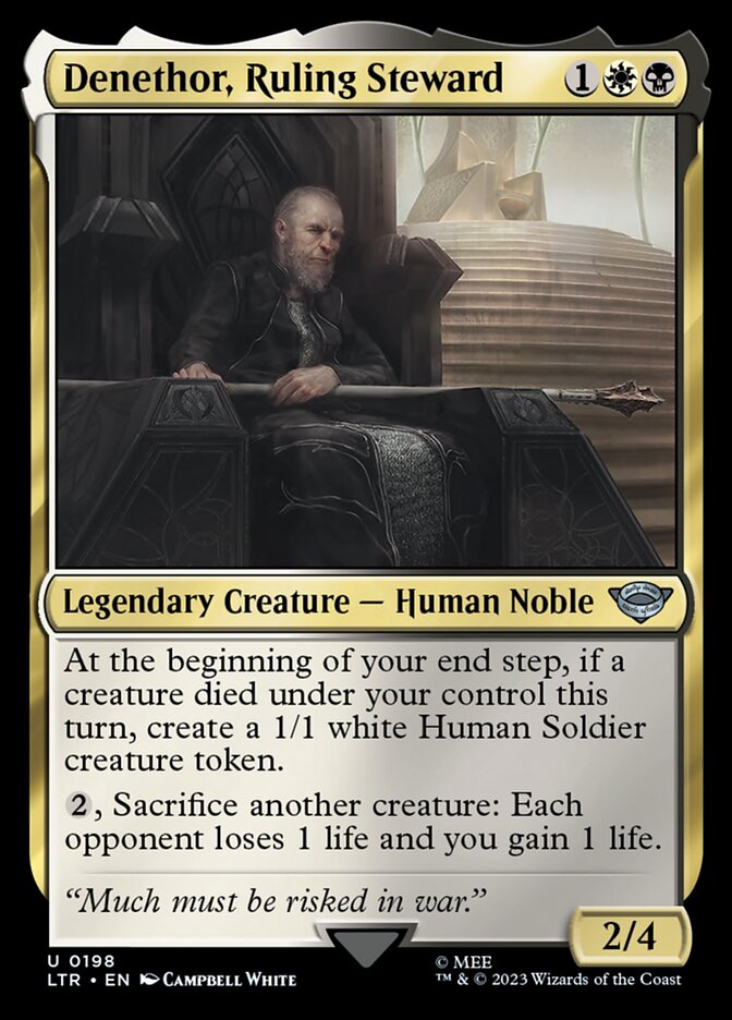 LTR, Denethor, Ruling Steward, Standard, 198, U, Near Mint, Normal, EN