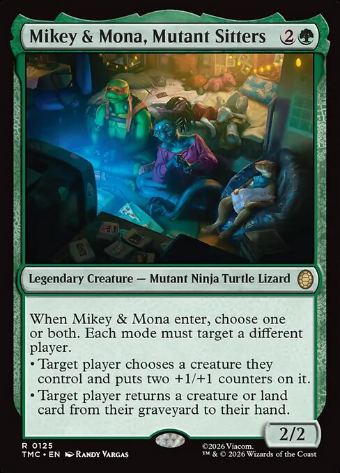 TMC, Mikey & Mona, Mutant Sitters, Standard, 125, R, Near Mint, (Normal), EN