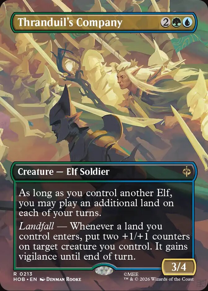 HOB, Thranduil's Company, (Borderless), 213, R, Near Mint, Normal, EN