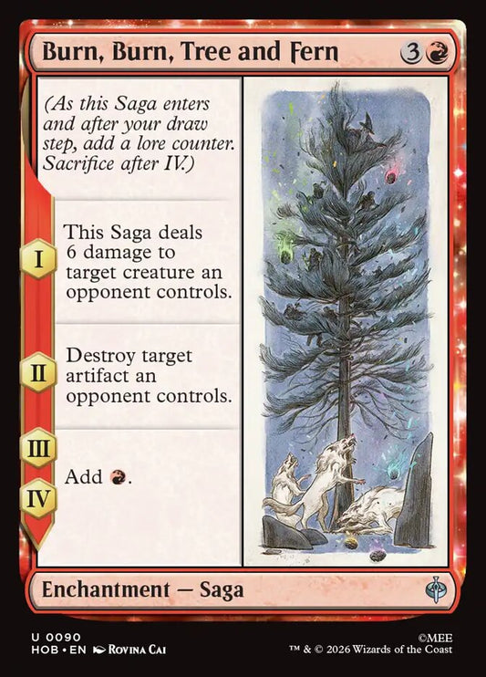 HOB, Burn, Burn, Tree and Fern, Standard, 90, U, Near Mint, Normal, EN