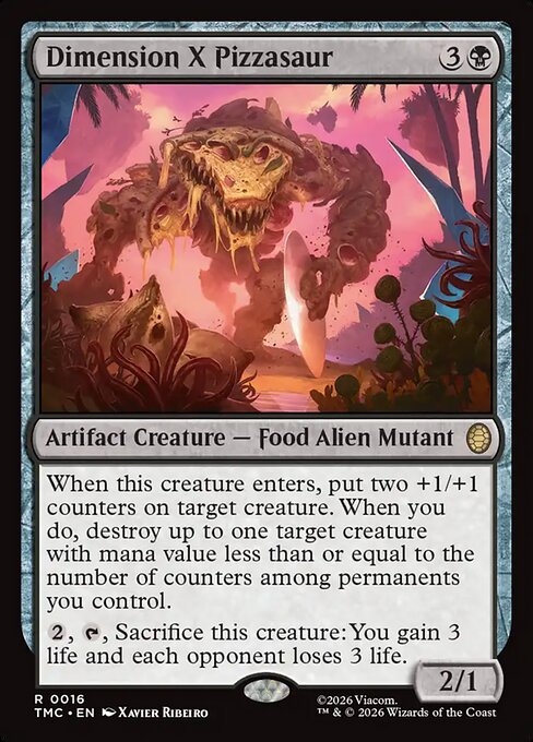 TMC, Dimension X Pizzasaur, Standard, 16, R, Near Mint, (Normal), EN