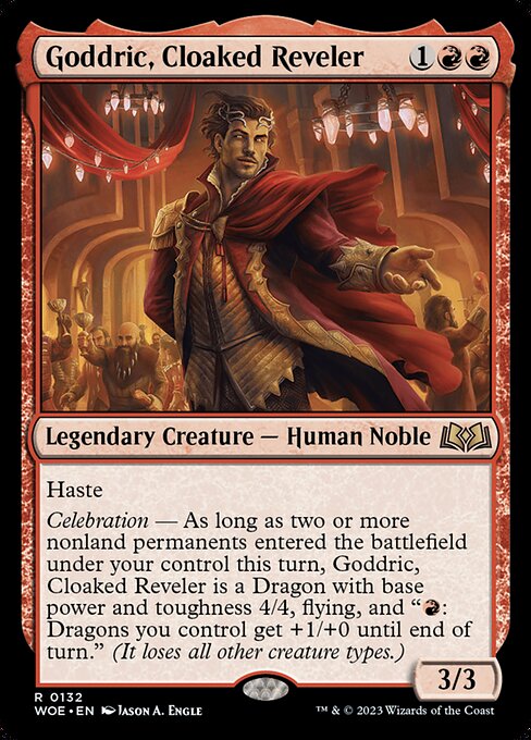WOE, Goddric, Cloaked Reveler, Standard, 132, R, Near Mint, Normal, EN