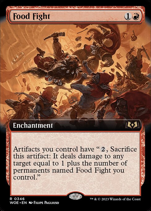 WOE, Food Fight, (Extended Art), 346, R, Near Mint, Normal, EN