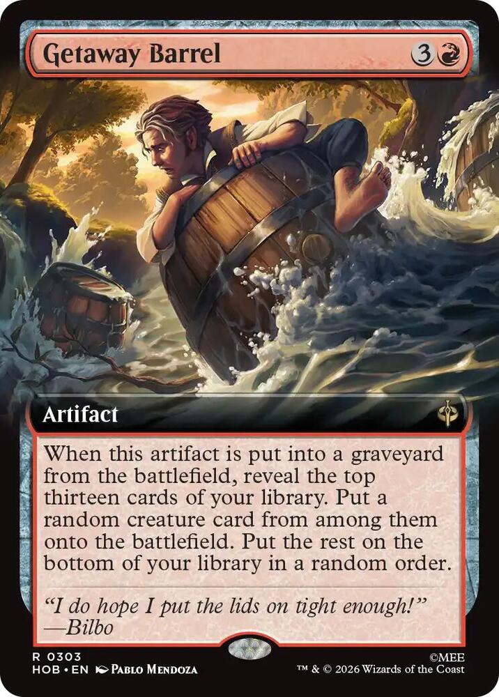 HOB, Getaway Barrel, (Extended Art), 303, R, Near Mint, Normal, EN
