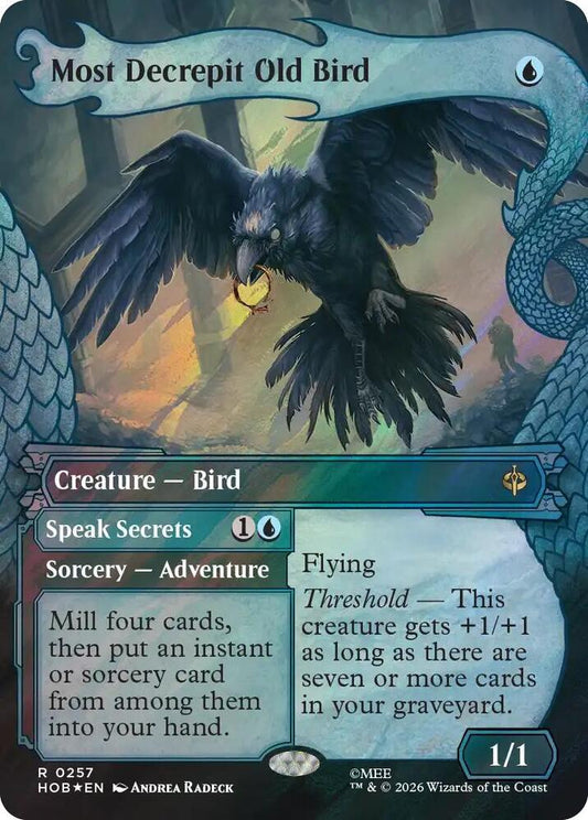HOB, Most Decrepit Old Bird // Speak Secrets, Standard,257, R, Near Mint, {Surge Foil}, EN