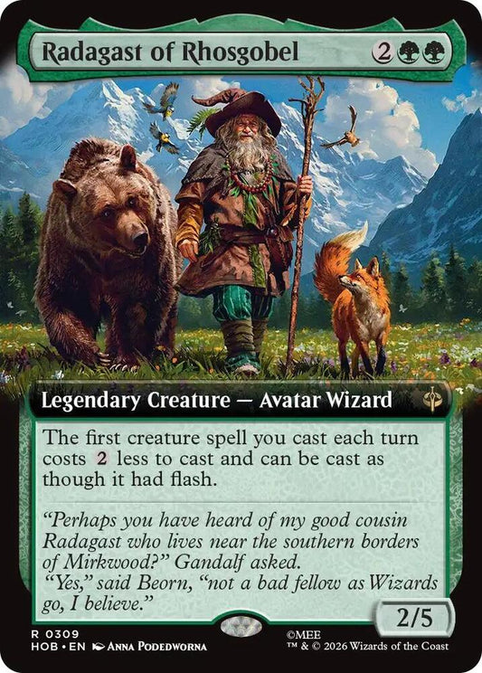 HOB, Radagast of Rhosgobel, (Extended Art), 309, R, Near Mint, Normal, EN