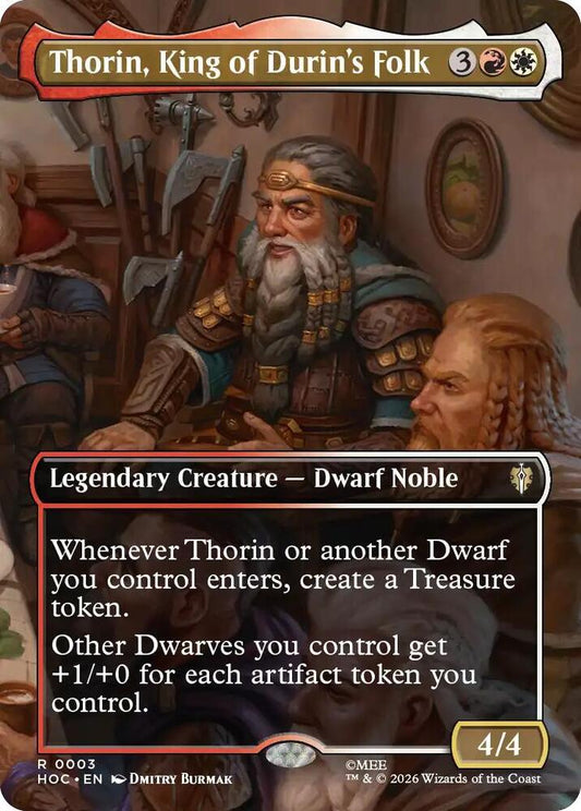 HOC, Thorin, King of Durin's Folk, (Borderless), 3, R, Near Mint, Normal, EN