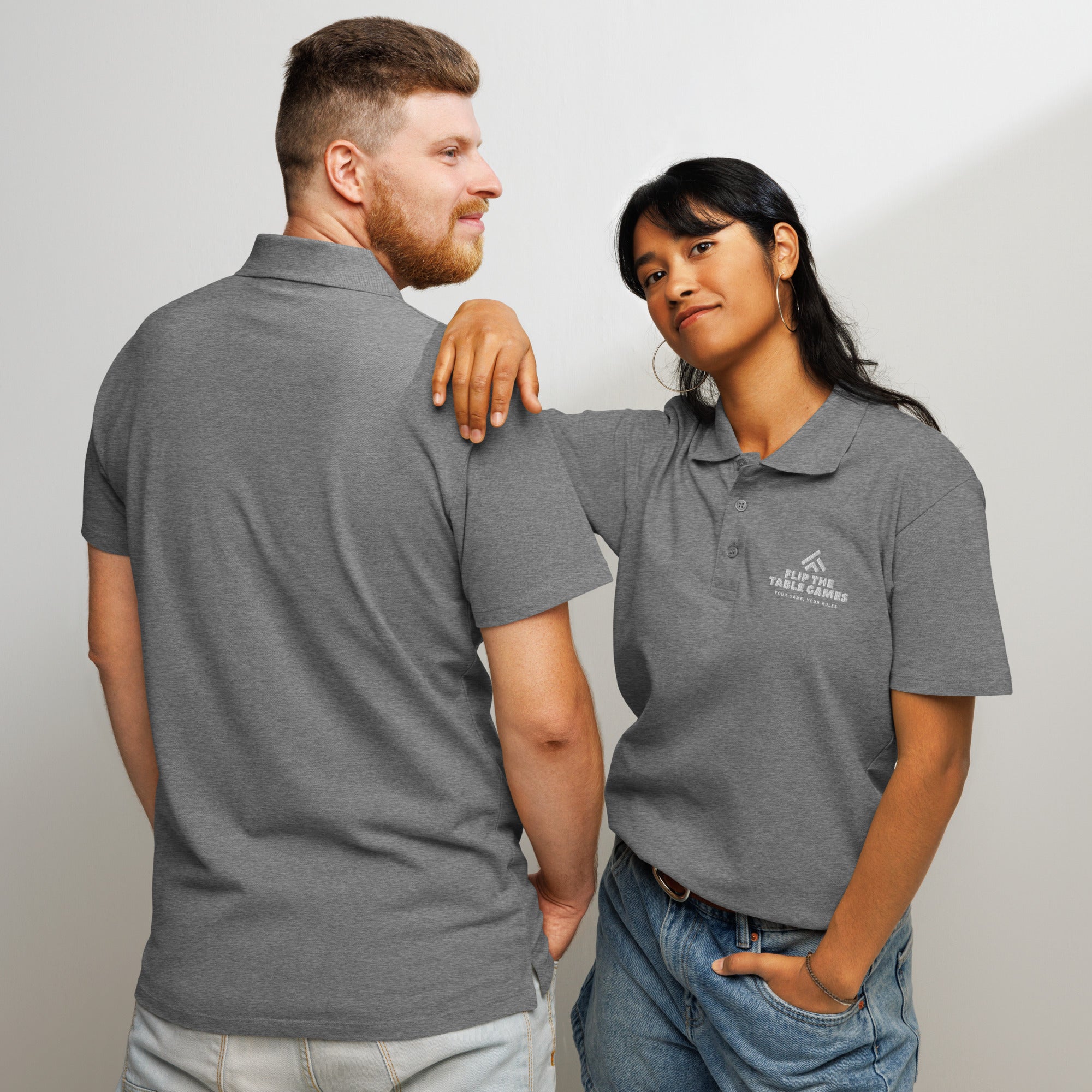 FTTG Logo - Premium Pique Polo Shirt, Flip the Table Games, MTG, Magic